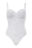 Pola White Crochet Lace Teddy in M