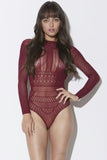 Agent 69 Burgandy Bodysuit in OS