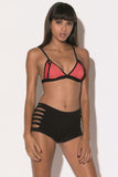Mitsu Stripe Mesh Bralette in L