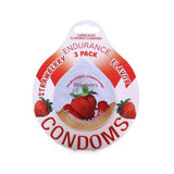 Endurance 3 Pack of Flavored Condoms in Strawberry