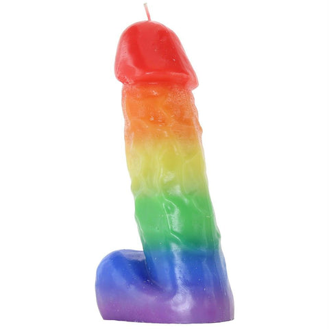 Rainbow Pecker Party 7" Candle