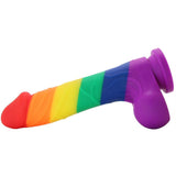 Rainbow Pumped Silicone Dildo