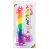 Rainbow Pumped Silicone Dildo