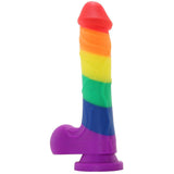 Rainbow Pumped Silicone Dildo