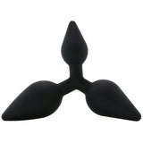 Wet Dreams Triple Play Butt Plug in Black