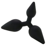 Wet Dreams Triple Play Butt Plug in Black
