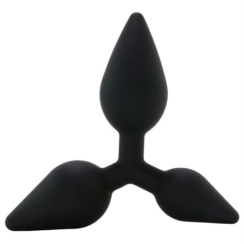 Wet Dreams Triple Play Butt Plug in Black
