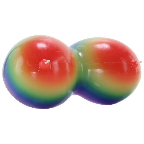 Rainbow Jumbo Boobie Candle