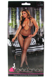 Deep-V Crotchless Black Bodystocking in OSXL