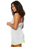 Flirty Heather Grey Brushed Jersey Nighty in 3X-4X