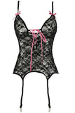 Lacy Merry Widow & G-String Set in L-XL
