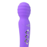 Zoe Rechargeable Dual Vibrating Wand in Neon Purple