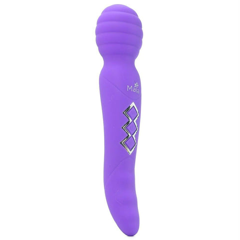 Zoe Rechargeable Dual Vibrating Wand in Neon Purple