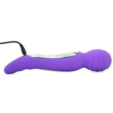 Zoe Rechargeable Dual Vibrating Wand in Neon Purple