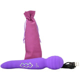 Zoe Rechargeable Dual Vibrating Wand in Neon Purple