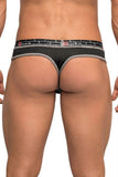 Black and Grey Reversible Thong in S-M