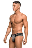 Black and Grey Reversible Thong in S-M