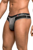 Black and Grey Reversible Thong in L-XL