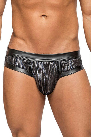 Black Dazzle Panel Jock in L-XL