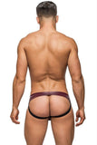 Maroon Dazzle Panel Jock in S-M