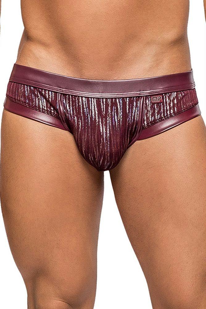 Maroon Dazzle Panel Jock in S-M