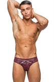 Maroon Dazzle Insert Thong in S-M