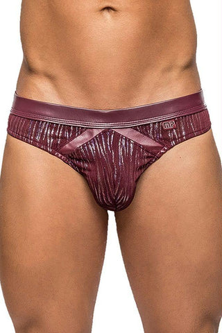 Maroon Dazzle Insert Thong in L-XL