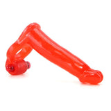 Double Penetrator Cock Ring in Red