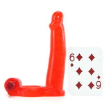 Double Penetrator Cock Ring in Red