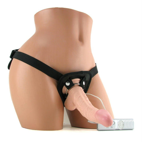 Real Skin Whoppers Vibe & Universal Harness in 8 Inches