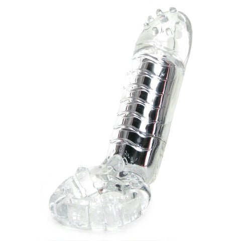 Hero Cock Ring and Clitoral Massager in Clear