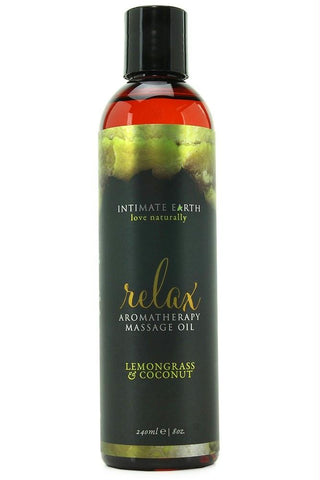 Relax Lemongrass & Coconut Massage Oil in 8oz-240 ml