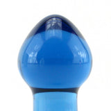 Crystal Premium Glass Small Butt Plug in Blue
