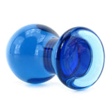 Crystal Premium Glass Small Butt Plug in Blue