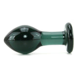 Crystal Premium Glass Large Butt Plug in Charcoal