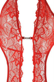 Scarlet Lace Drop-V Teddy in OS