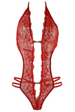 Scarlet Lace Drop-V Teddy in OS