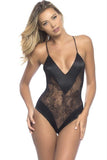 Roxanne All Over Black Lace Teddy in XL