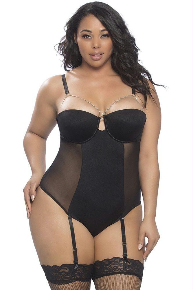 Tilda Chain Link Strappy Teddy in 4X