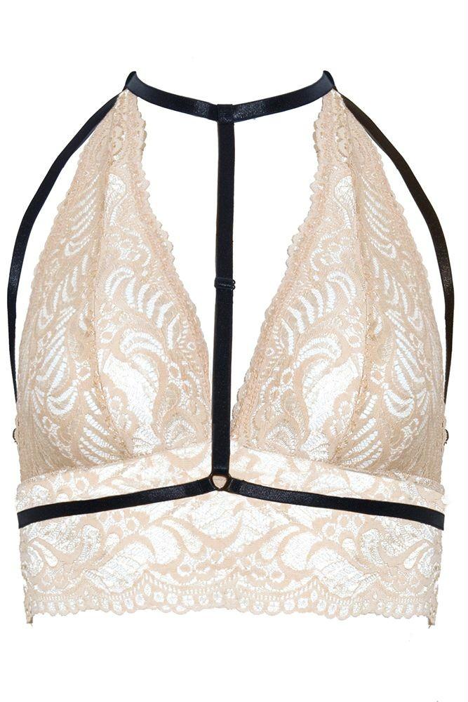 Odette Soft Nude Lace Bralette in 4X