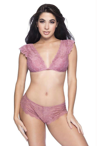 Suzette Mesa Rose Lace Bralette in XL
