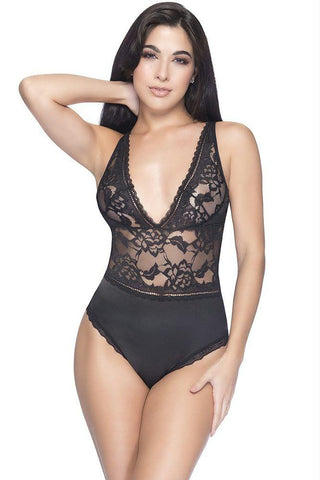 Yvette Satin & Lace Teddy in L