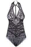 Odette Soft Black Lace Teddy in XL