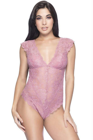Suzette Mesa Rose Lace Teddy in M