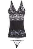 Yvette Satin & Lace Babydoll in 3X