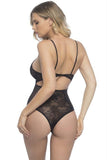 Nora Black Lace Teddy in L-XL