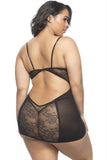 Jeanette Smokey Night Babydoll in 3X-4X