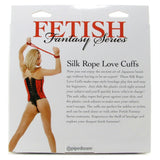 Fetish Fantasy Silk Rope Love Cuffs in Red