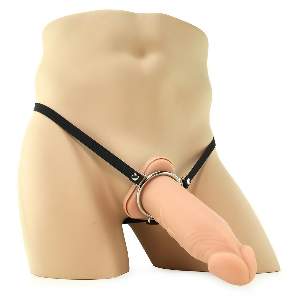 8 Inch Silicone Hollow Extension in Flesh