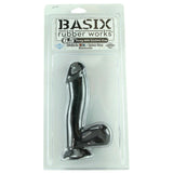 Basix 6.5 Inch Suction Base Dildo in Black